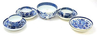 Lot 448 - Part Wedgwood blue and white tea service