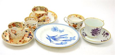 Lot 489 - Two Wedgwood plates, three cups and saucers and two coffee cans