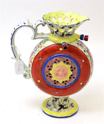 Lot 506 - A Staffordshire puzzle jug