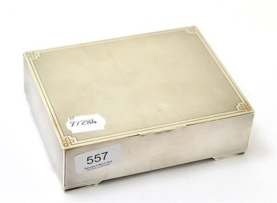 Lot 557 - A silver cigar box