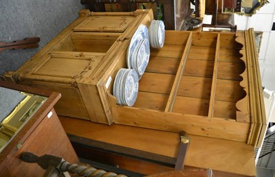 Lot 1033 - Pine farmhouse dresser and rack