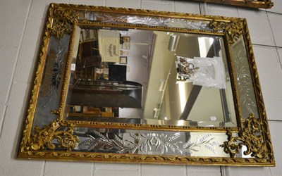 Lot 1037 - Period style gilt composition mirror (a.f.)