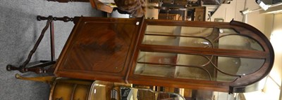 Lot 1042 - Oak glazed corner display cabinet