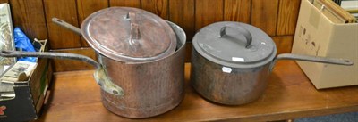 Lot 1051 - Copper pans and lids