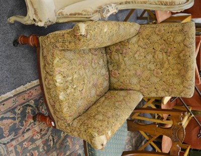 Lot 1091 - An upholstered Victorian armchair