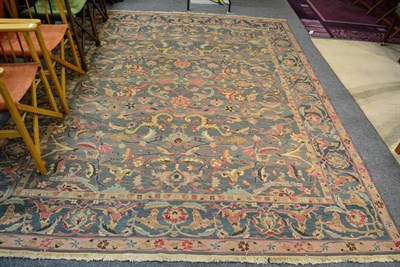 Lot 1159 - A Soumakh woven carpet of Ziegler design, the abrashed field with an allover design of...