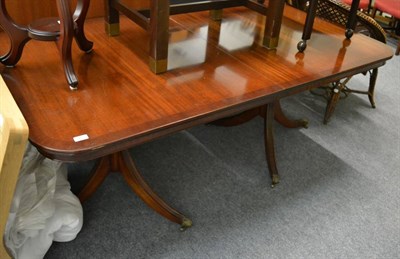 Lot 1165 - Mahogany twin pedestal dining table