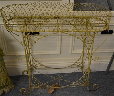 Lot 1166 - A wirework plant stand