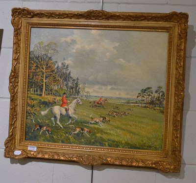 Lot 1175 - Joseph Appleyard (20th century school) ";On the Hunt";, oil on canvas, signed and dated '57, in...