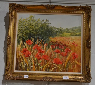 Lot 1182 - Mary Dipnall, Cornfield Poppies, signed, oil on canvas