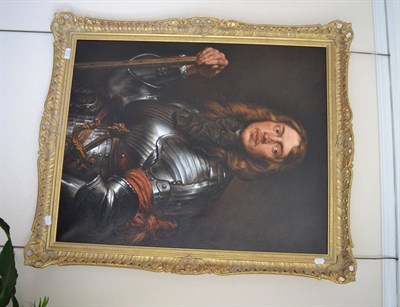 Lot 1213 - A 20th century school portrait of a 17th century gentleman in armour, oil on canvas