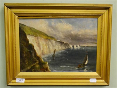 Lot 1225 - J H Wills, English School, ships off the coast, oil on canvas