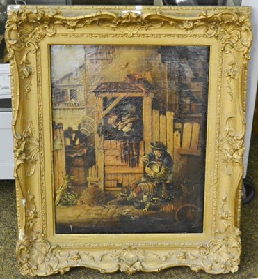 Lot 1244 - Follower of Teniers (19th century) Figures at a doorway, oil on canvas