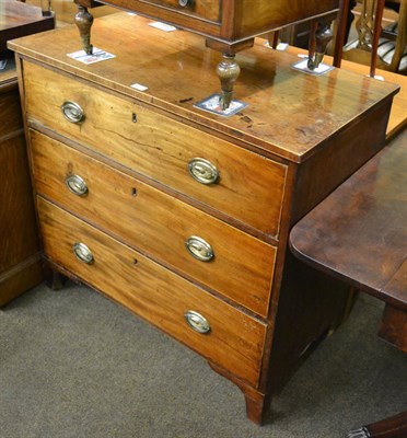 Lot 1312 - A 19th century mahogany four height chest of drawers