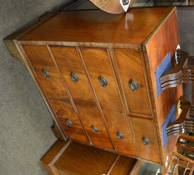 Lot 1317 - A mahogany four height chest of drawers