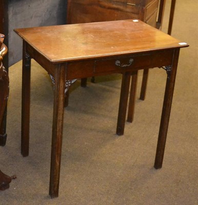 Lot 1322 - A George III mahogany side table