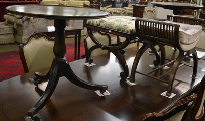 Lot 1324 - Two 19th century mahogany tripod tables