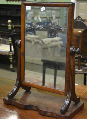 Lot 1327 - A 19th century mahogany toilet mirror