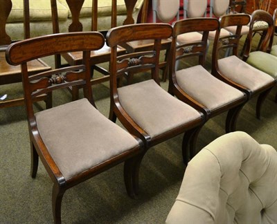 Lot 1349 - A set of four regency mahogany dining chairs