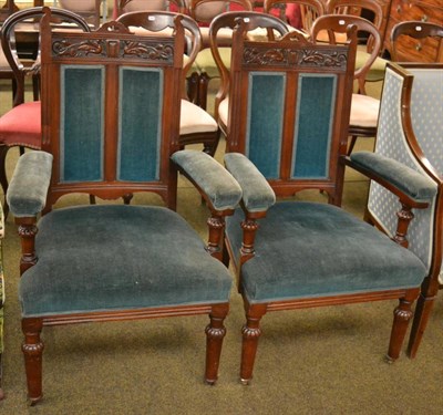 Lot 1354 - A pair of Victorian chairs