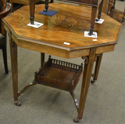 Lot 1374 - Rosewood octagonal window table