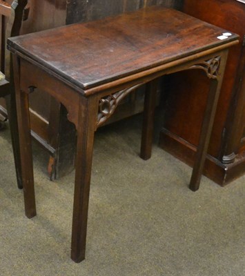 Lot 1375 - A George III mahogany gateleg fold over tea table