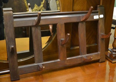 Lot 1392 - A wall mounted coat rack