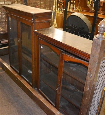 Lot 1401 - Two 19th century mahogany glazed cabinets