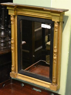 Lot 1406 - Regency gilt wood and part ebonised mirror