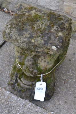 Lot 1430 - An English carved stone head, possibly Medieval