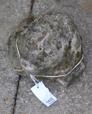 Lot 1432 - An English carved stone head of a woman, possibly Medieval