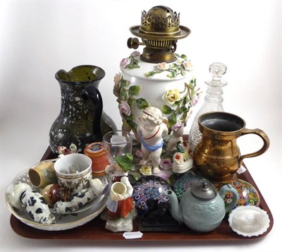 Lot 17 - Various ceramics, glass and metal wares, 19th/20th century in date including a Meissen style...