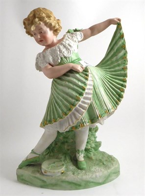 Lot 50 - Heubach bisque figure of a dancing girl