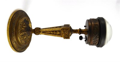 Lot 71 - A gilt metal pedestal stand timepiece
