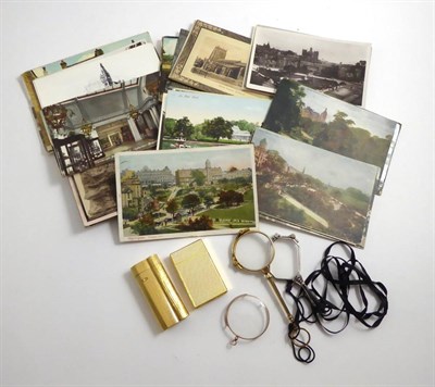 Lot 157 - Postcards of local interest of Harrogate, two lorgnettes two cigarette lighters Dunhill and...