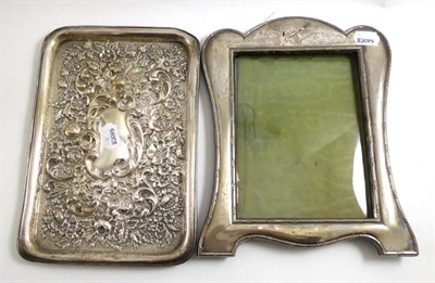 Lot 183 - A Victorian silver tray marked for Chester, together with an early 20th century silver...