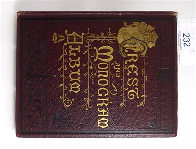 Lot 232 - A Victorian leather bound crest and monogram book