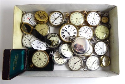 Lot 285 - A quantity of plated pocket watches, signed Limit, Cyma, Smiths, etc