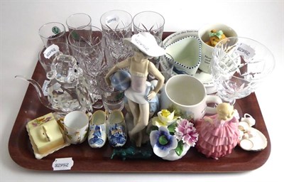 Lot 298 - A collection of ceramics and glass including Chinese blue and white plates, Dartington...