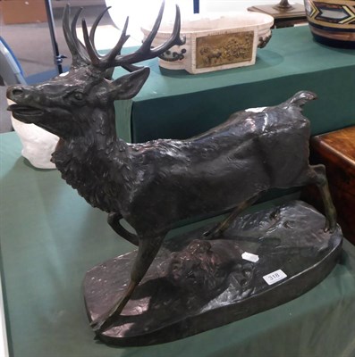 Lot 318 - After Antoine-Louis Barye a bronze model of a stag