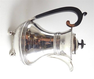 Lot 331 - A silver presentation hot water jug