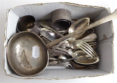 Lot 364 - A quantity of Russian silver and other flatware