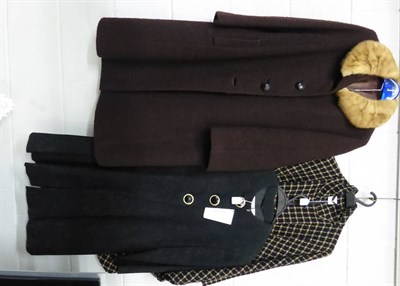 Lot 1000 - Jaeger black textured three quarter length jacket, new with tags, M&S Mode black and camel...