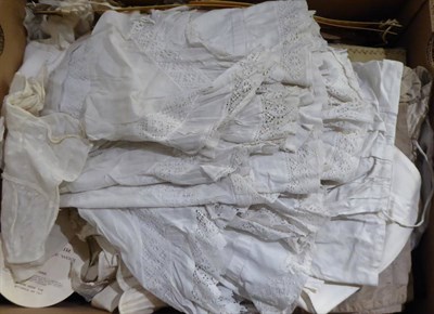 Lot 1023 - Assorted 19th century and later costume, including a cream silk long sleeved bodice, silk...