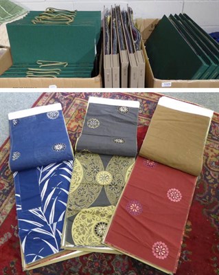 Lot 1029 - James Brindley of Harrogate large silk sample books including, Portobello Silk, Cascade,...