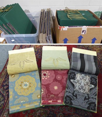 Lot 1031 - James Brindley of Harrogate large silk sample books including, Portobello Silk, Cascade,...