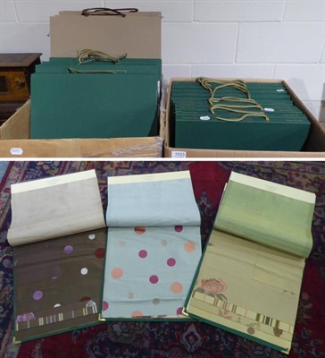 Lot 1033 - James Brindley of Harrogate large silk sample books including, Portobello Silk, Cascade,...