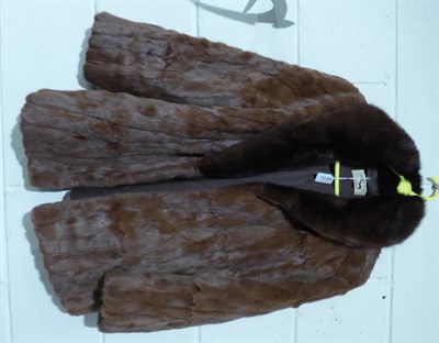 Lot 1038 - Squirrel fur jacket with mink trimmed collar