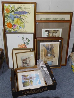 Lot 1049 - A quantity of prints, Russell Flint etc and tapestries