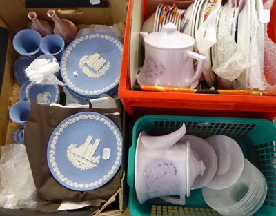 Lot 1125 - A quantity of Wedgwood Jasperware including twelve Christmas plates etc together with a Portmeirion